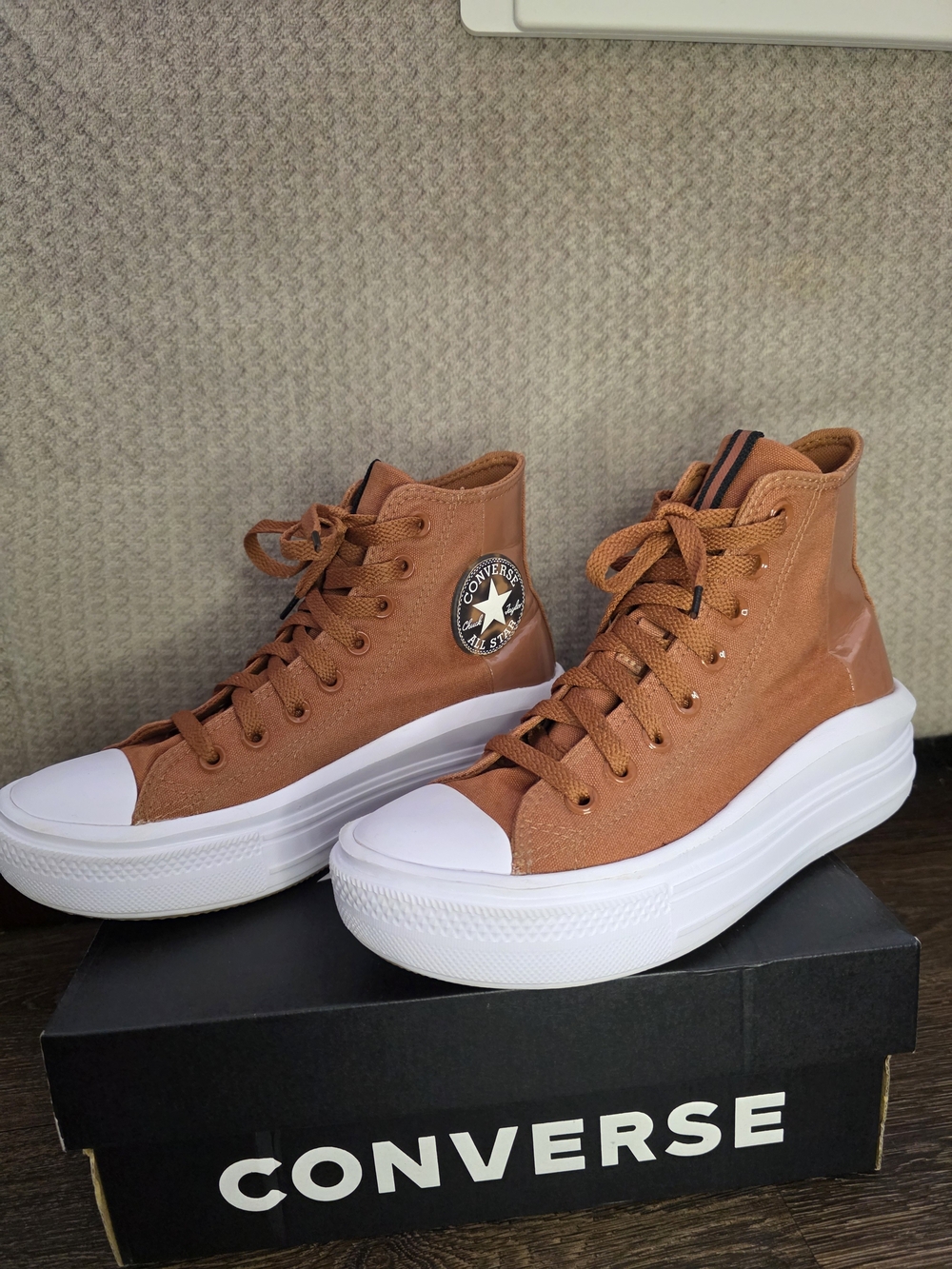 Converse Platform High Top Sneakers in Burnt Orange